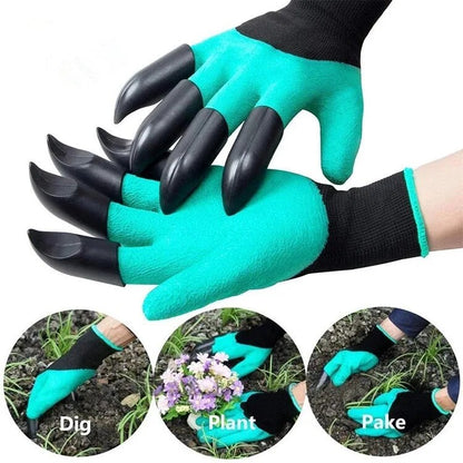 Garden Gloves with Claws Includes 8 ABS Plastic Fingertips Claws for Left and Right Hands