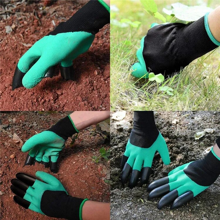 Garden Gloves with Claws Includes 8 ABS Plastic Fingertips Claws for Left and Right Hands