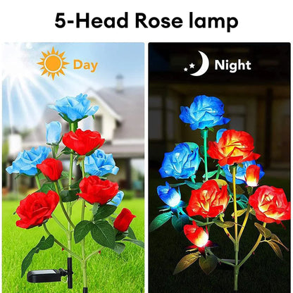 Rose Flower Solar Led Light Outdoor Garden