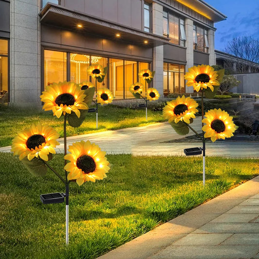 Sunflower Solar Led Light Outdoor Garden