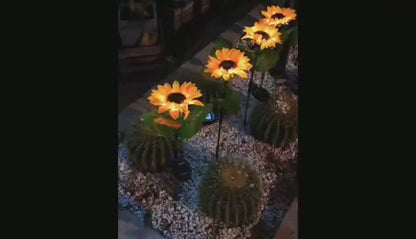 Sunflower Solar Led Light Outdoor Garden